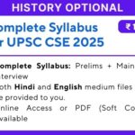 History Optional Syllabus for UPSC CSE 2025