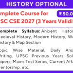 History Optional Complete Course for UPSC CSE 2027 (3 Years Validity)