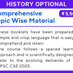 History Optional Comprehensive Topic Wise Material for UPSC CSE 2025